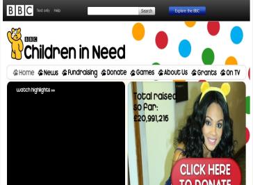 Children In Need 2008 Website