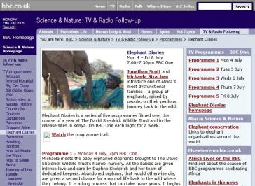 Elephant Diaries Website