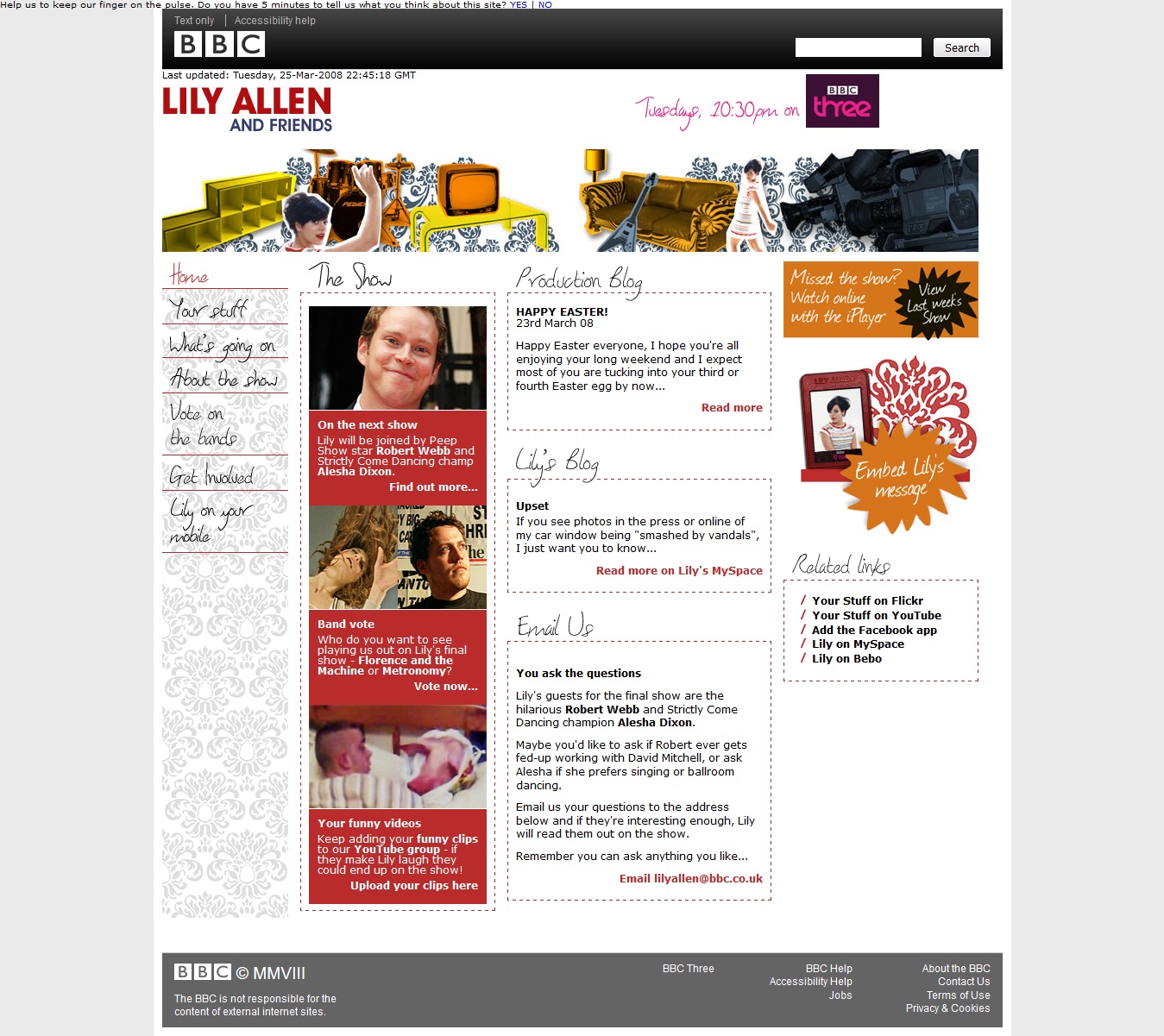 Lily Allen & Friends Website