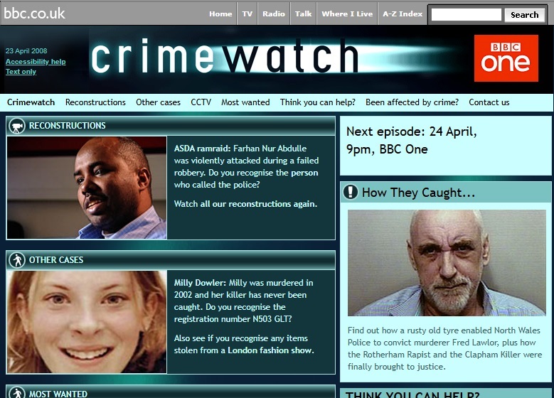 Crimewatch Website Redesign