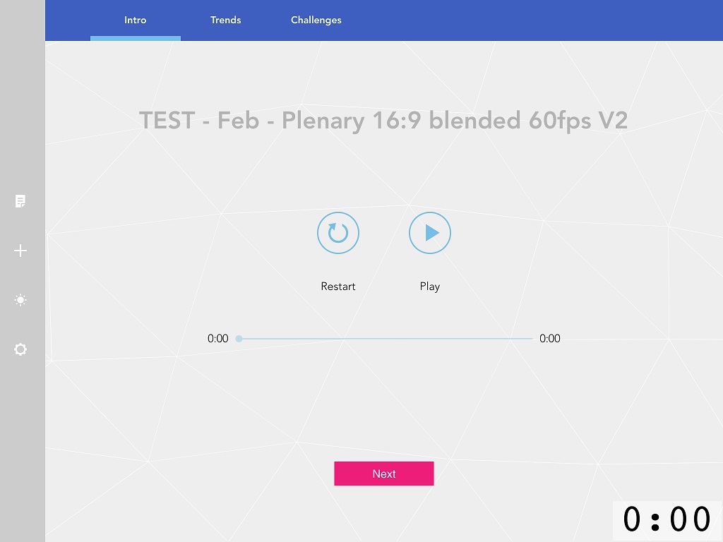 Screen from Host tablet application Screen from Host tablet application