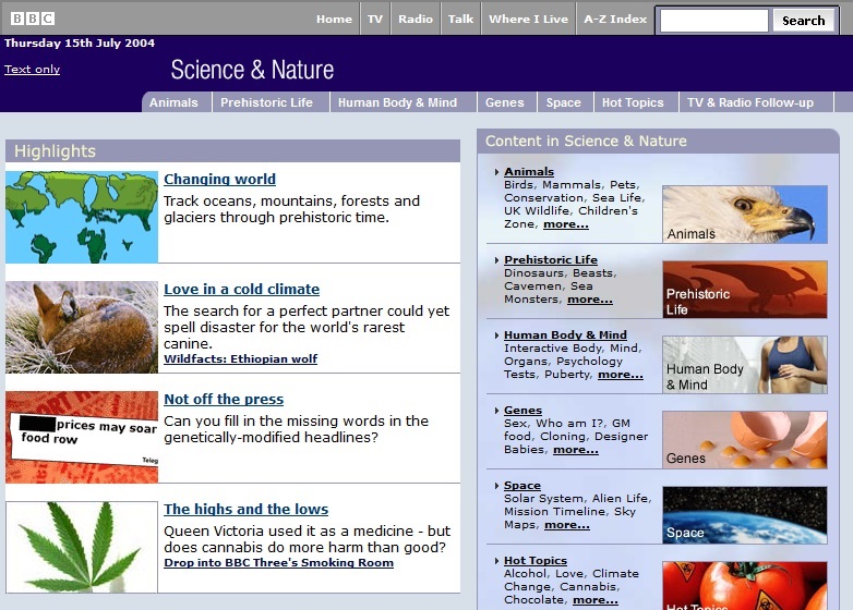 Science & Nature Website