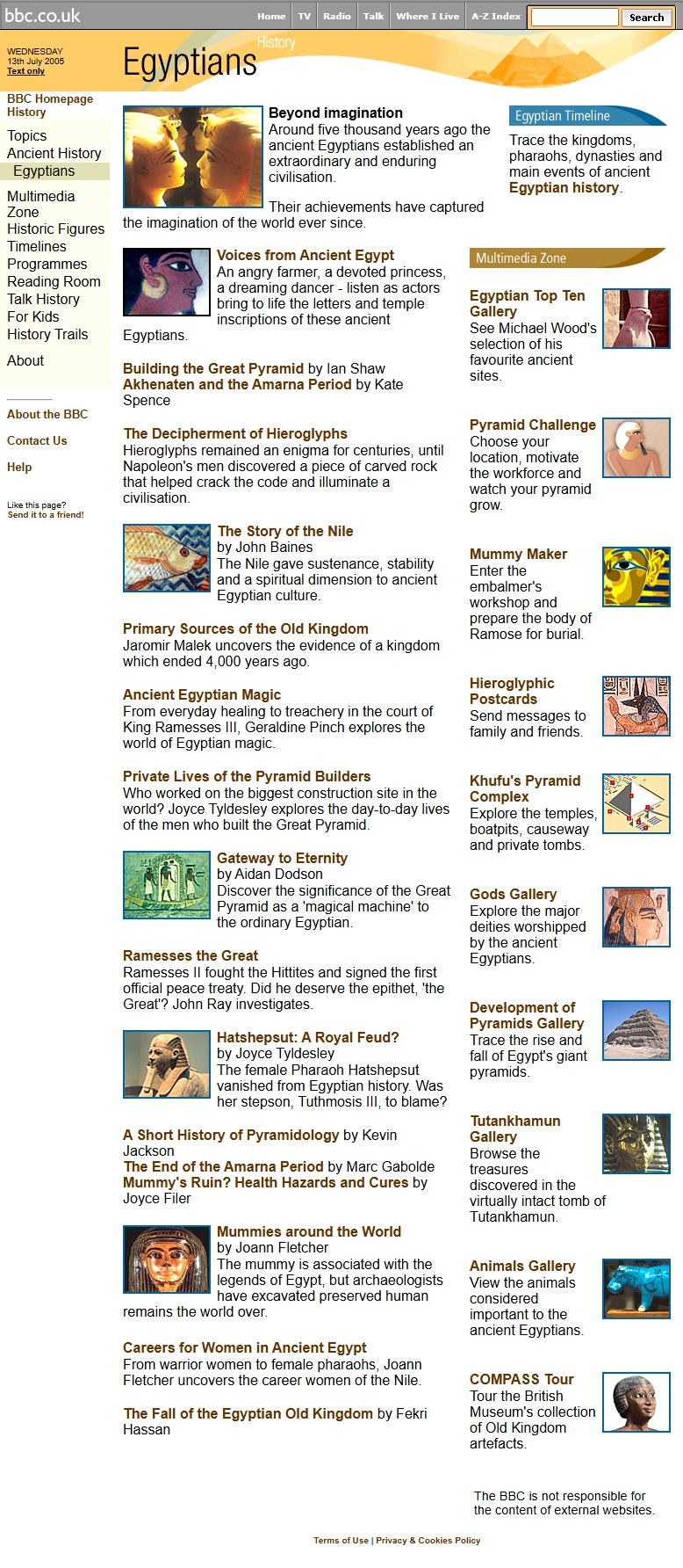 Ancient Egypt Website