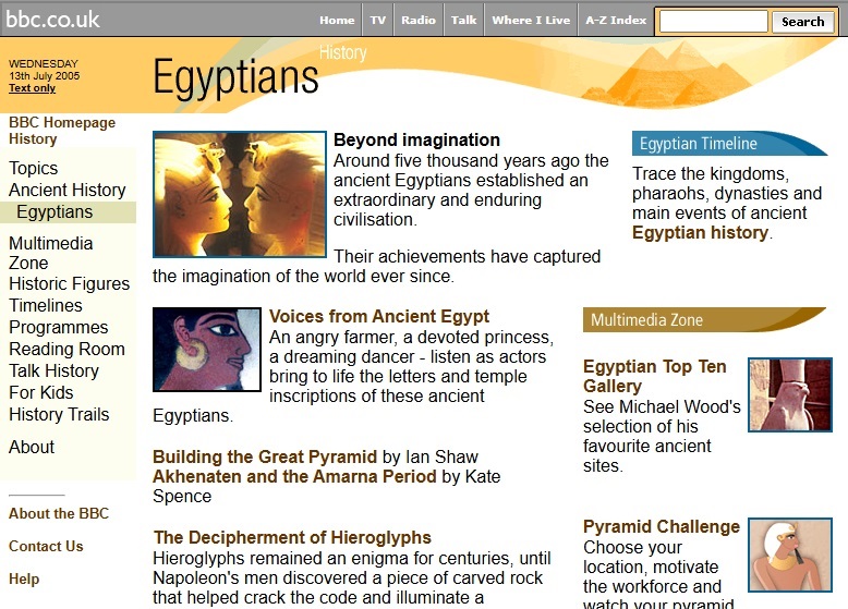 Ancient Egypt Website