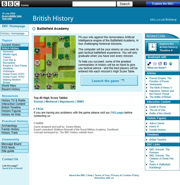 Battlefield Academy Game