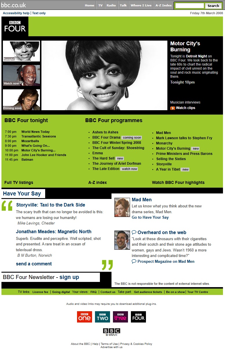 BBC 4 Website