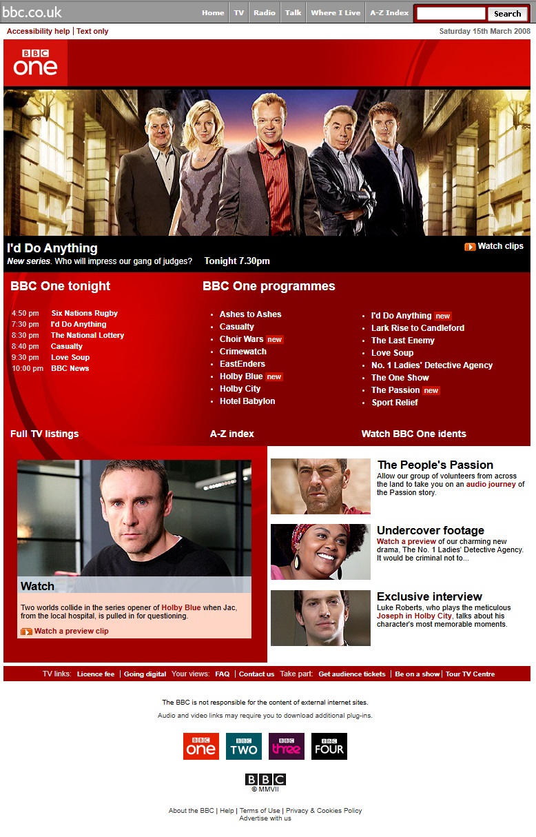 BBC 1 Website