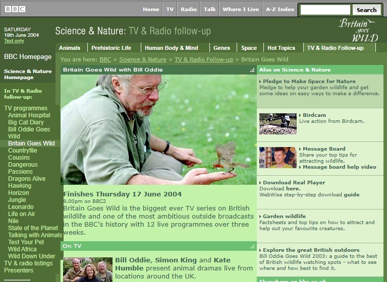 Britain Goes Wild Website
