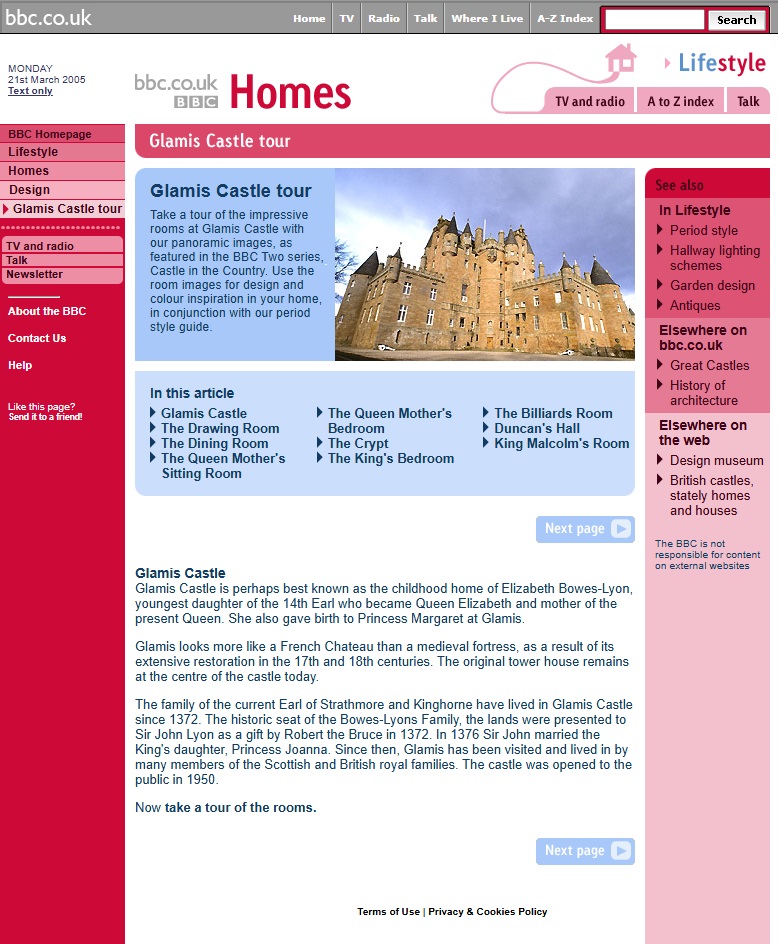 Castle In The Country Website