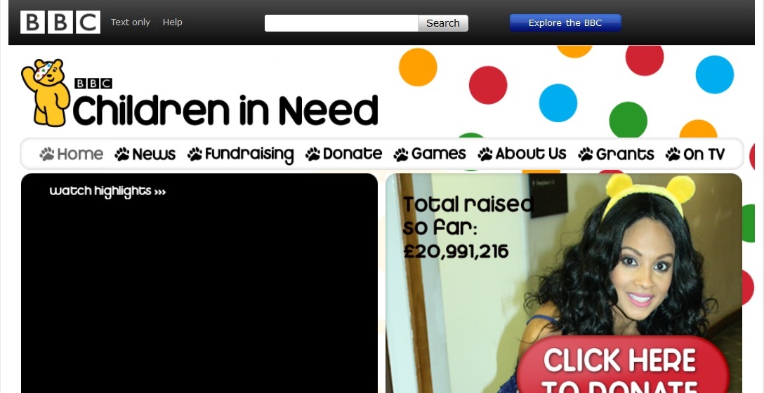 Children In Need 2008 Website