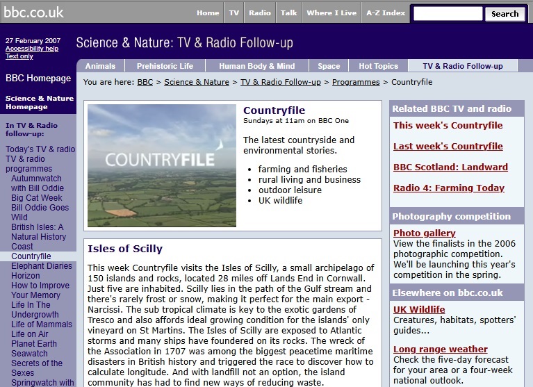 Countryfile Website