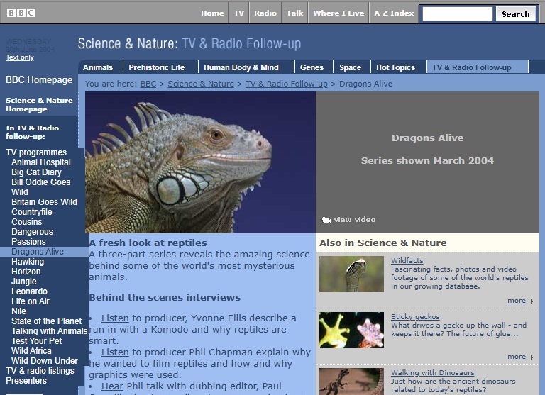 Dragons Alive Website
