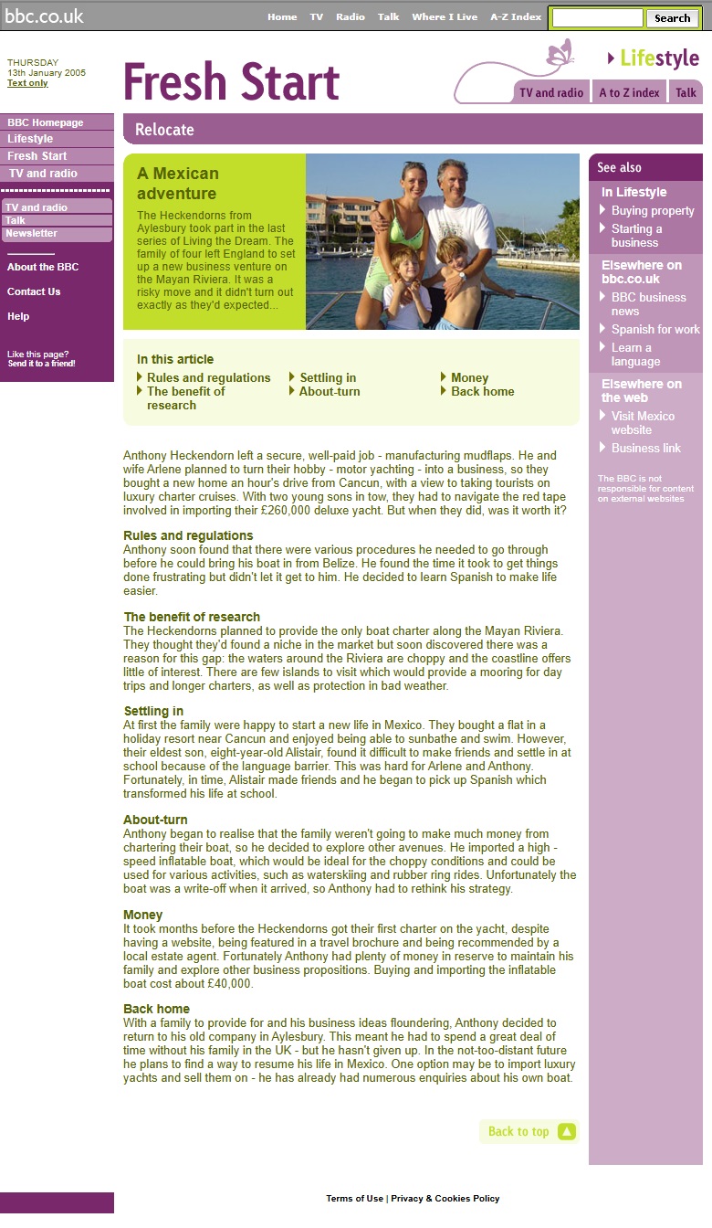 Fresh Start Website