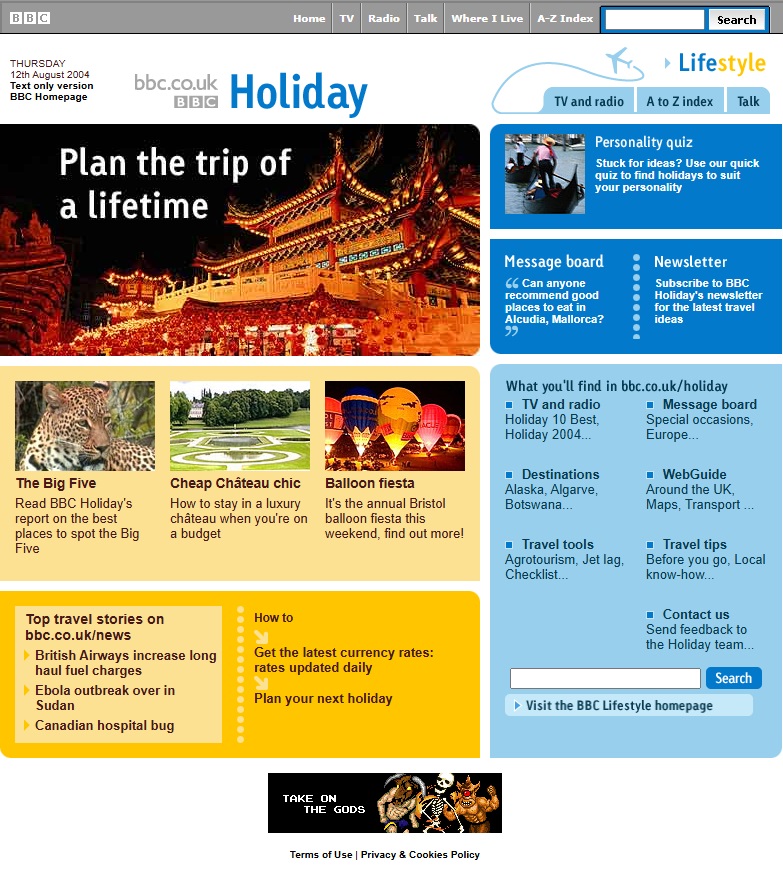 Holiday Website