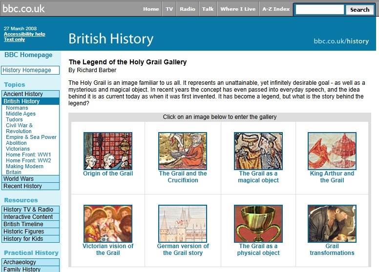 Holy Grail Gallery Website