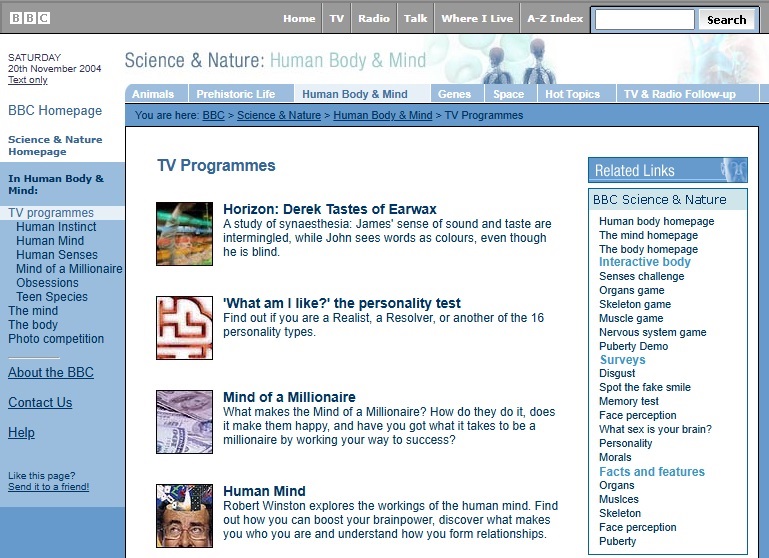Human Body Website