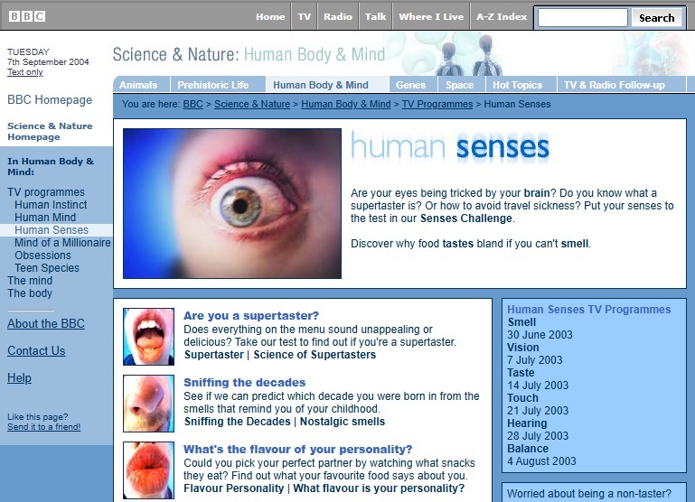Human Senses Website