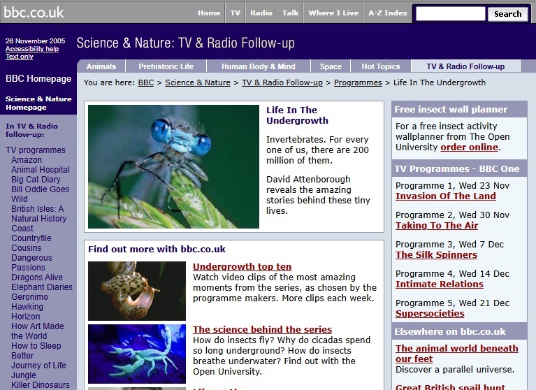 Life In The Undergrowth Website