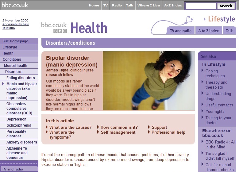 Manic Depression Website