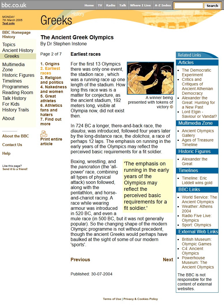 Olympics History Website