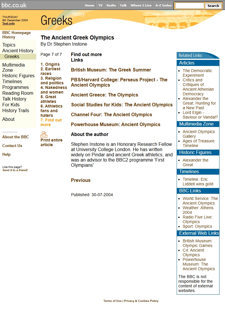 Olympics History Website