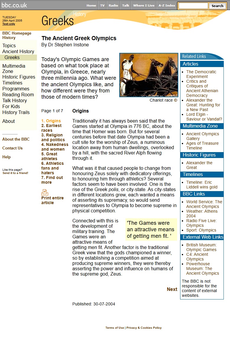 Olympics History Website