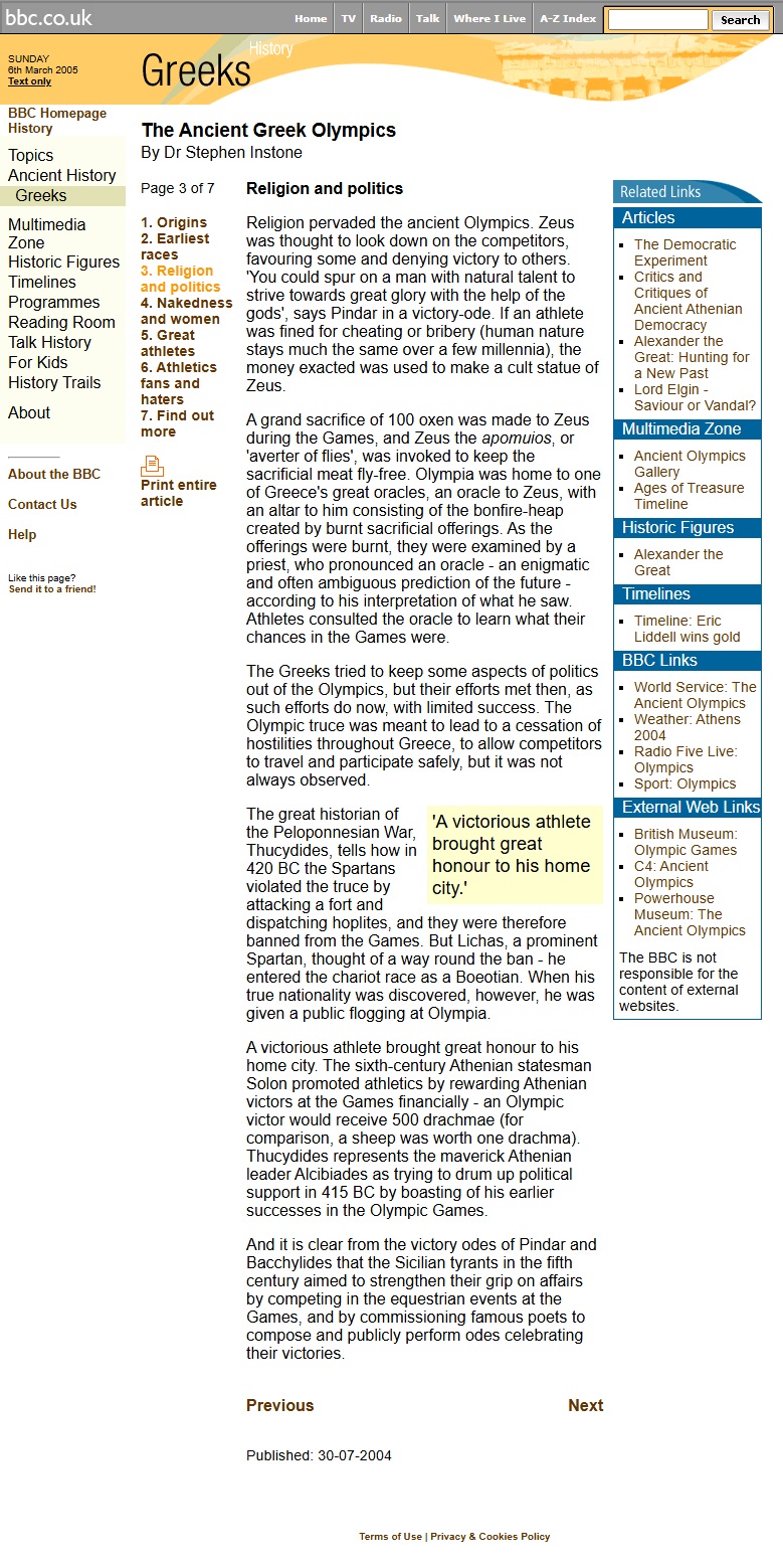 Olympics History Website