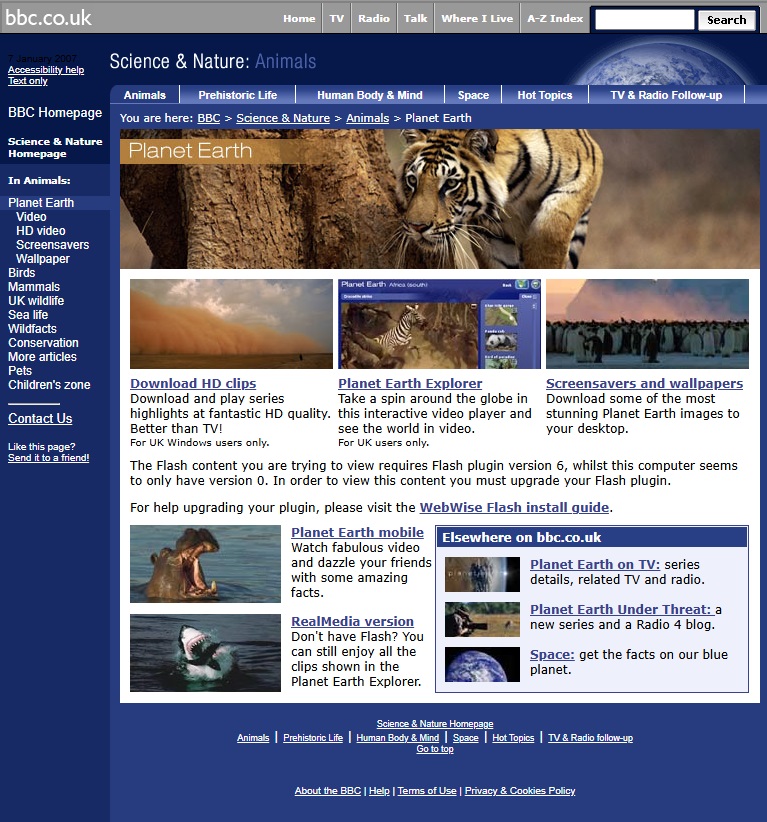 Planet Earth Website