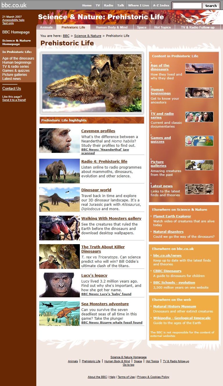 Prehistoric Life Website