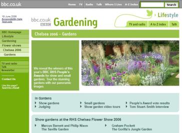 RHS Chelsea Flower Show 2006 Website