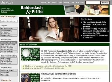 Balderdash & Piffle Website