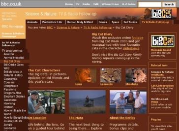 Big Cat Diary 2005 Website