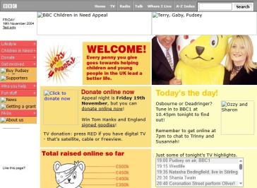 Children In Need 2004 Website