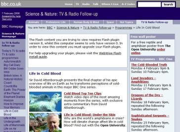 Life In Cold Blood Website