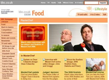 Masterchef 2006 Website