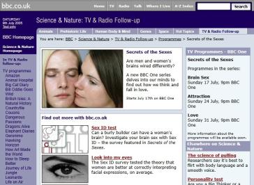 Secrets Of The Sexes Website