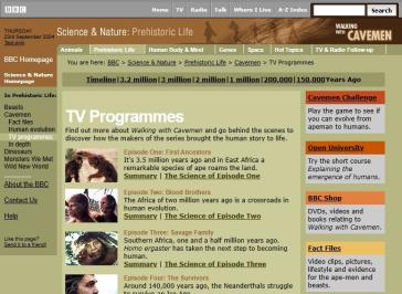 Walking With Cavemen Website