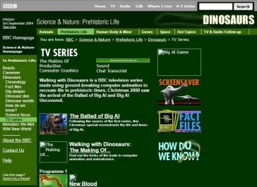 Walking With Dinosaurs Website