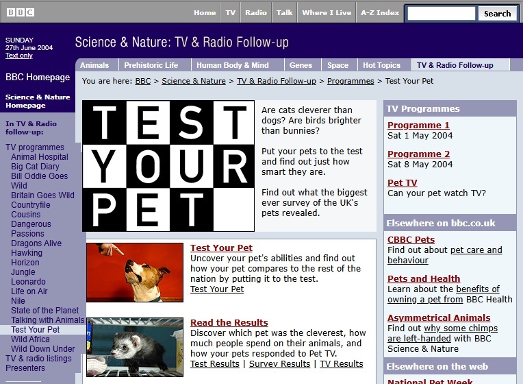 Test Your Pet Website