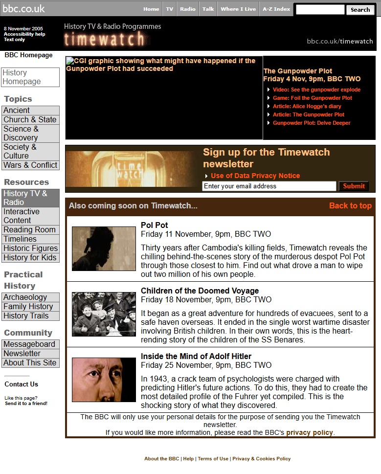 Timewatch Website
