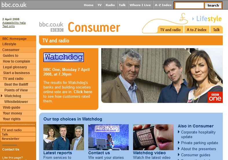 Watchdog 2008 Website
