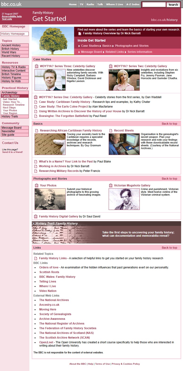 Who Do You Think You Are? Series 3 Website
