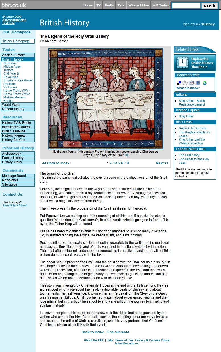 Holy Grail Gallery Website