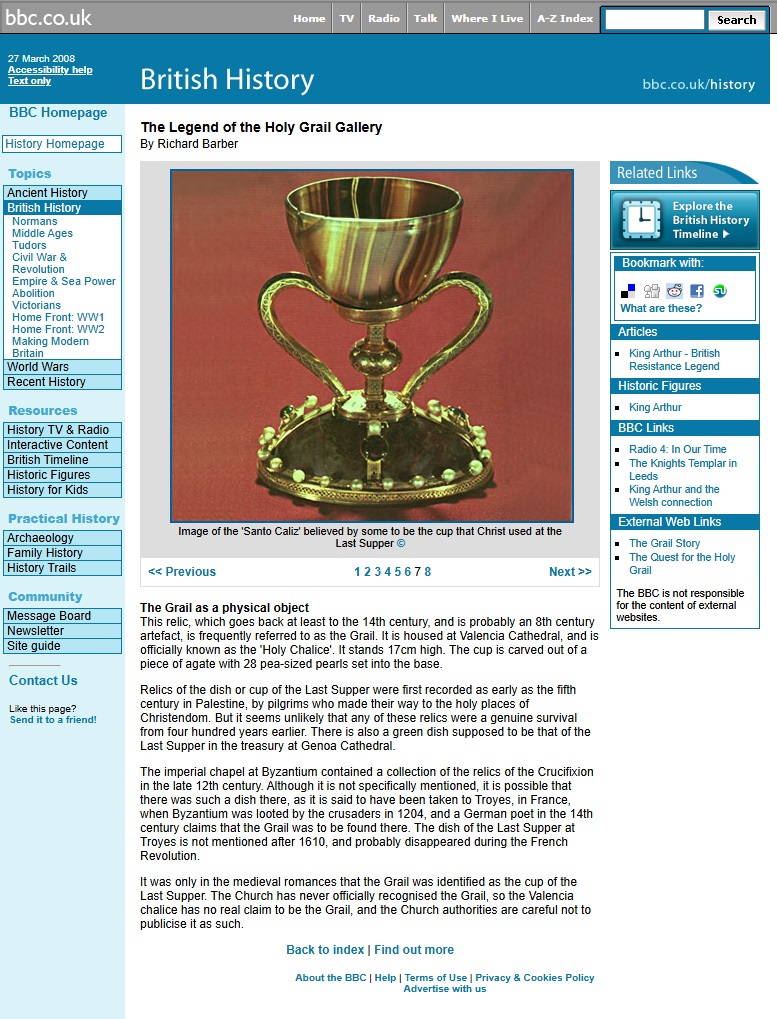 Holy Grail Gallery Website