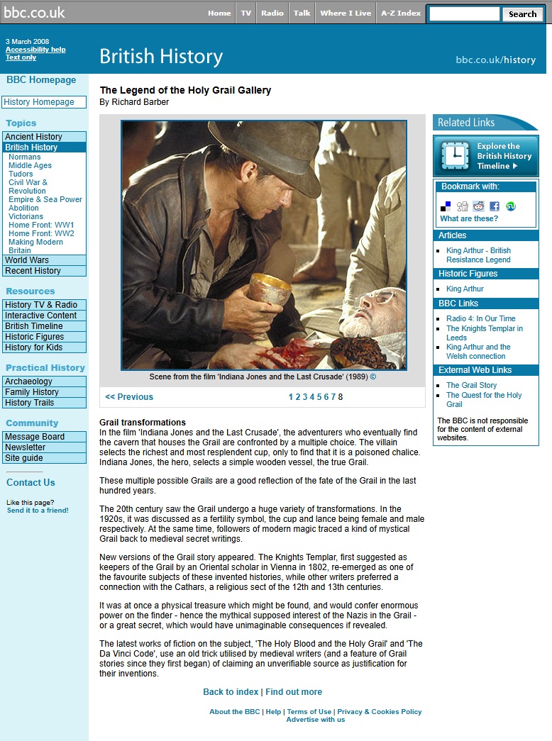 Holy Grail Gallery Website