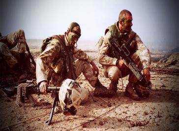 Soldiers in desert