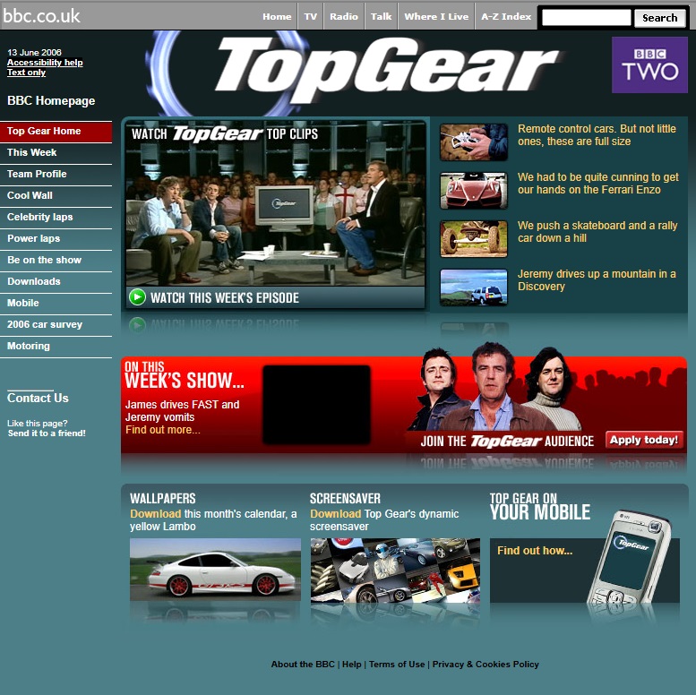 Top Gear Series 8 Website